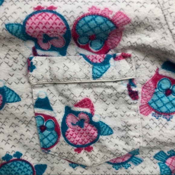 Owl print button down PJ top La Vie En Rose - Picture 7 of 8